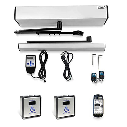 Olideauto Handicap Door Opener Touch Free Open Door,with Touchless Wireless Square 4.5'' Handicap Push Buttons Wave Sensor to Open Olide-512N