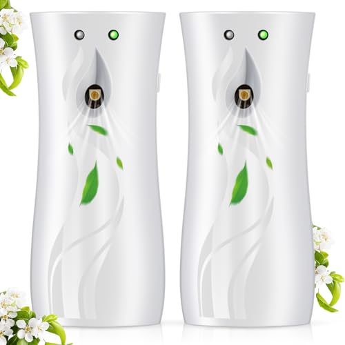 Threlaco 2 Pcs Automatic Air Freshener Spray Dispenser, 6.2 oz,White - color: White