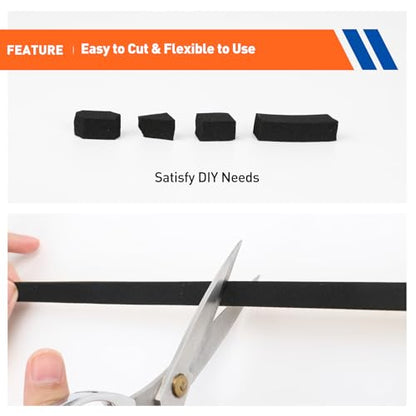 MAGZO 2in Wide X 1/8in Thick Foam Insulation Tape for Large Gaps - size: 2in * 1/8in * 16FT