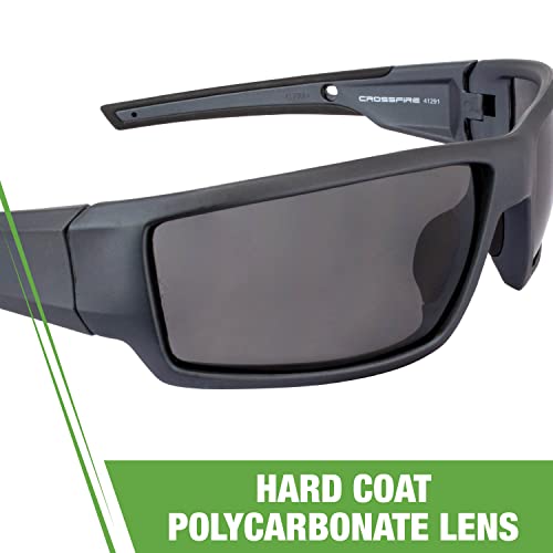 Crossfire Safety Glasses - color: Aluminum Gray / Smoke