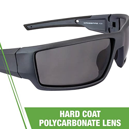 Crossfire Safety Glasses - color: Aluminum Gray / Smoke