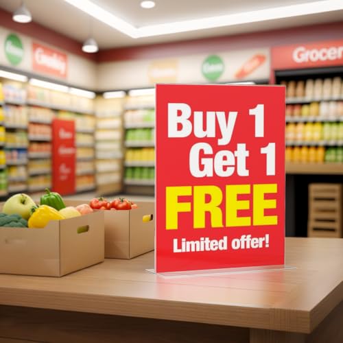 Marketing Holders Sign Holder for 8.5" x 11" Signs Elegant Double Sided Table Number Display Clear Acrylic Place Card Stand for Parties Wedding Receptions and Catered Events Bottom Load - size: 8.5"W x 11"H Bottom Load