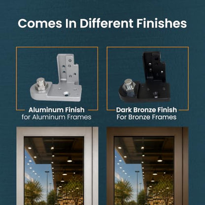 Pacific Doorware Kawneer Style Pivot Hinge Set - Right, Bronze - color: Duronotic Bronze, size: Right Hand