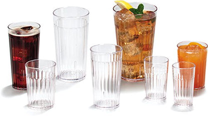 Carlisle FoodService Products Bistro Tumbler Plastic Tumbler for Restaurants, Catering, Kitchens, Plastic, 8.4 Ounces, Clear, (Pack of 72) - style: 8 oz (Case of 72)