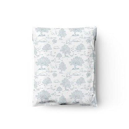 10x13 (100) Blue Toile Summertime Designer Poly Mailers Waterproof Self Sealing Tear Resistant Polymailers Shipping Envelopes Premium Printed Bags For Small Businesses - color: Blue Toile, size: 10x13 inches