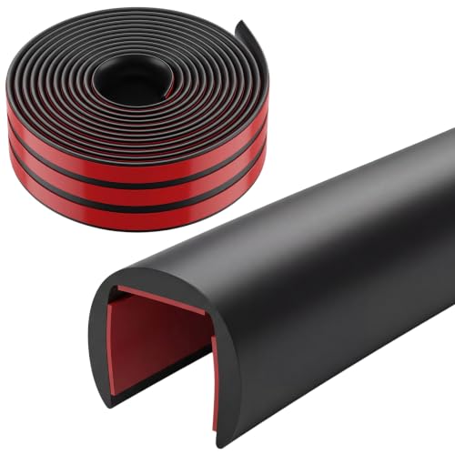 1/2 Inch Rubber Edge Trim 10ft Self-Adhesive U Channel Edge Strip - size: 10ft，1/2 Inch
