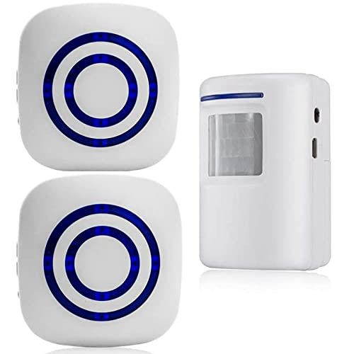 Motion Detector Sensor Alarm, SiegenPro Driveway Alarm Wireless, Home Security Business Motion Sensor Alarm Indoor Outdoor Weatherproof - color: 2 Receivers and 1 Sensor, style: YF-0256