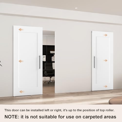 BarnSmith 36"x84" Concealed Sliding Barn Door with Soft Close Hardware Kits - size: 36''x84''