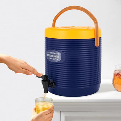 3 Gallon Insulated Beverage Dispenser, Stainless Steel Commercial Drink Dispenser with Spigot, 24H Hot/Cold Thermal Carafe for Coffee, Tea, Water, Parties, Blue - color: Blue, size: 3Gal / 11L