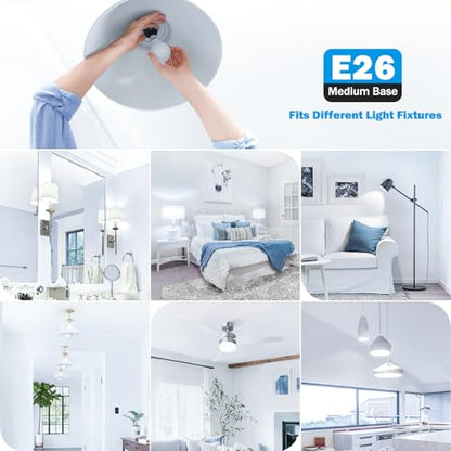 Maylaywood A19 LED Light Bulb 60W Equivalent, Dimmable 6000K Cool White - color: Cool White