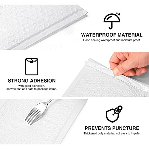 Metronic Bubble Mailer 6X10 Inch White 500 Pack,Waterproof Padded Envelopes,Self-Seal Small Bubble Mailers Cushioning Bubble Envelopes for Shipping,Jewelry Makeup Supplies, Packaging Bulk - color: White, size: 6X10" 500PC