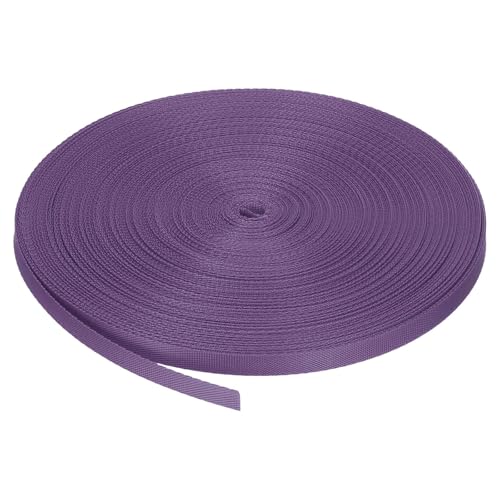 MECCANIXITY Flat Nylon Webbing Strap 3/8 Inch 50 Yards Bean Purple - color: Bean Purple, size: 3/8 Inch x 50 Yards