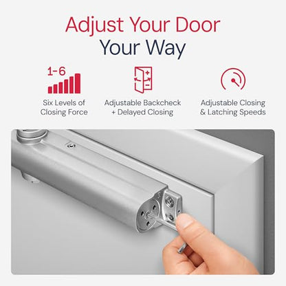 Lawrence Heavy Duty Door Closer Commercial Grade 1 - color: Aluminum (AL)