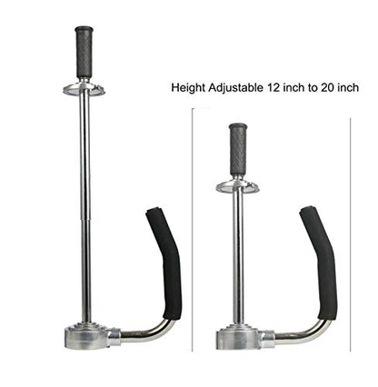 Pallet Stretch Film Packing Machine Shrink Wrap Dispenser Holder, Adjustable Height from 12-20 inch (Upgraded Version) - color: Silver