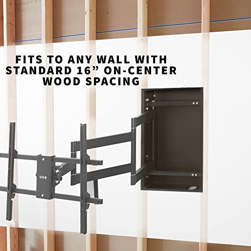 VIVO Black 50-75 in Recessed TV Wall Mount, MOUNT-REC01 - size: 50"-75" screens
