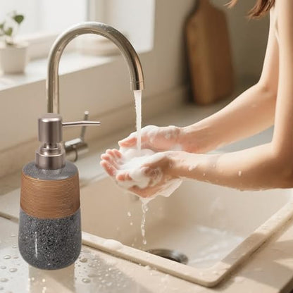 Ceramic Hand Soap Dispenser, 15 Oz Liquid Soap Dispenser for Bathroom Countertop Dish Soap Dispenser for Kitchen Sink, Bathroom Lotion Bottle Dispensers Farmhouse Kitchen Decor, White - size: 1 x 15 Oz White Soap Dispenser