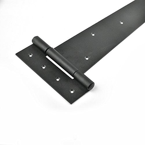 Renovators Supply Manufacturing Gate Hinges for Wooden Fences Heavy Duty 25.25 in. T Strap Hinge with Mounting Hardware - size: Pack of 1