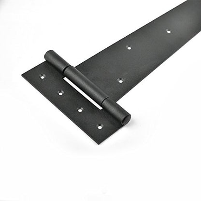 Renovators Supply Manufacturing Gate Hinges for Wooden Fences Heavy Duty 25.25 in. T Strap Hinge with Mounting Hardware - size: Pack of 1