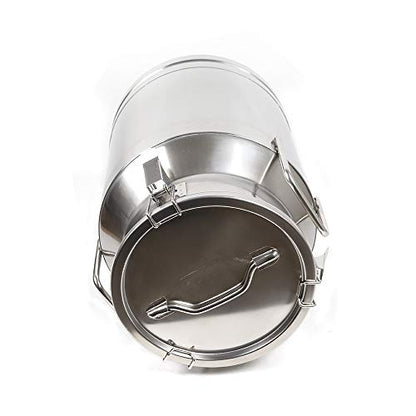 0.04 inch Thickened Stainless Steel Milk Can Large Liquid Container Storage,Stainless Steel Milk Bucket With Sealing Lid and Carry Handle,for Wine, Oil Storage Transport (30L/8 Gal) - size: 30L/8 Gal