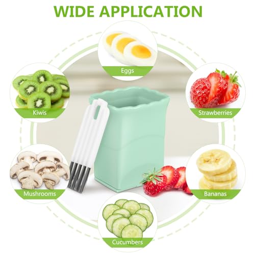 iplusmile 3 Pack Fruit Slicer Cup Stainless Steel Strawberry Cutter