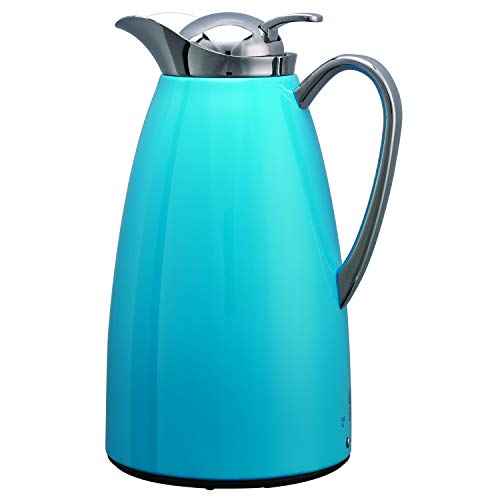 Service Ideas Classy Carafe, Vacuum Insulated, 33.8oz, Stainless Steel - color: Blue