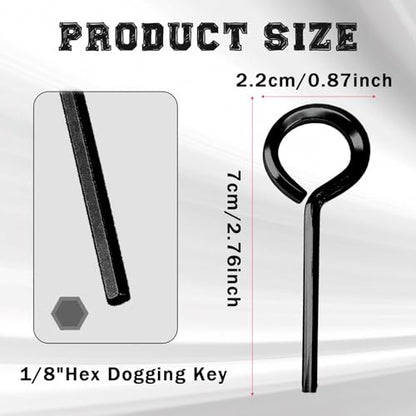 1/8 inch Hex Dogging Key, Black, 12 Pcs - color: Black, size: 1/8