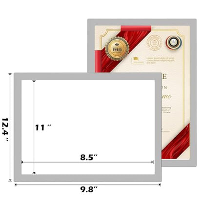12-Pack Magnetic Sign Holder, 8.5×11 Sliver Magnetic Paper Holder - color: Silver, size: 8.5x11 - 12 Pack