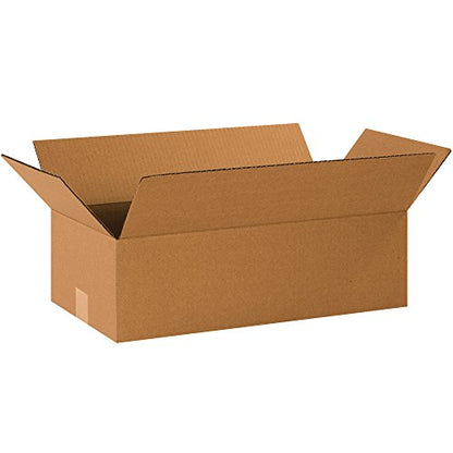 BOX USA 20 x 10 x 6 Corrugated Cardboard Boxes, Long 20"L x 10"W x 6"H, Pack of 25 | Shipping, Packaging, Moving, Storage Box for Home or Business, Strong Wholesale Bulk Boxes