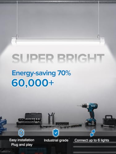1.5FT LED Shop Lights, 35W 3500LM 5000K Ultra-Bright Linkable Shop Light - size: 1.5FT-2PACK
