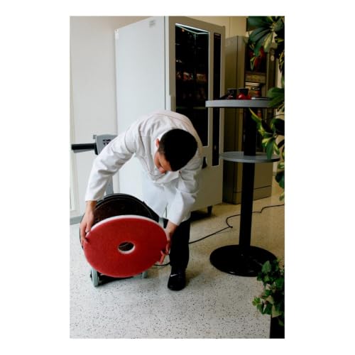 3M Red Buffer Pad 5100, 18 in, 5/Case - size: 18 inches
