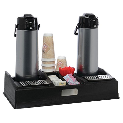 HUBERT Black Airpot Station for 2 Airpots - 25 3/4"L x 13 1/2"W x 5 7/10"H