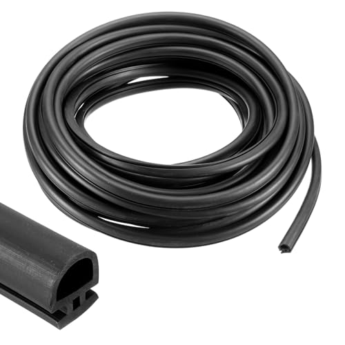 PATIKIL Window Weather Stripping Door Seal, 5/16" Wide Bulb Bubble TPE Weatherstrip Seal for 0.3" Slot Door Frame Window (10 m/33 ft, Black) - size: 0.3"