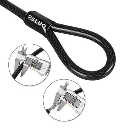 20ft x 3/8" Heavy Duty Cut-Proof Security Cable, Outdoor Equipment - size: 20ft