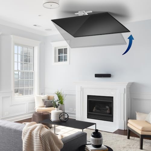 VIVO Swivel Electric Ceiling TV Mount, 37-70 in Screens, MOUNT-E-FD75CW-S - color: White, size: 37-70" TVs