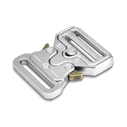 1-1/2 Inch Tactical Buckle Replacement, Metal Heavy Duty Tactical Belt Buckles for Webbing Nylon Strap, Dog Collar, Harness Military Buckle Backpack Clip Hardware, Silver - color: 04(1-1/2" Silver Metal Buckle 1pcs)