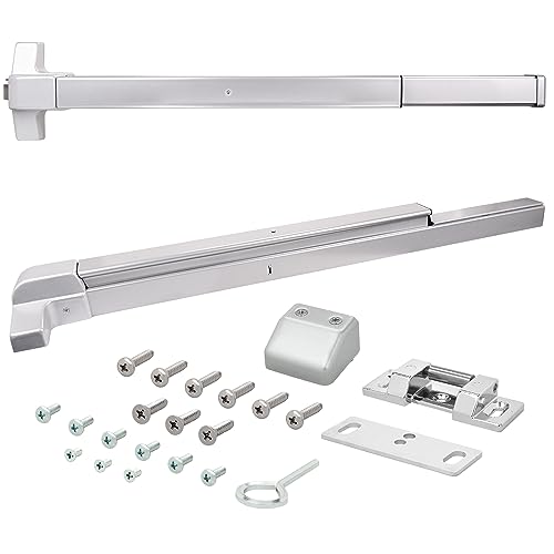 Nuk3y ED-5000 Series Panic Bar Exit Device Grade 1 ADA Certifed, Fit Door Width 30"-36" (Aluminum, Exit Device Only) - size: Standard Exit Device Only