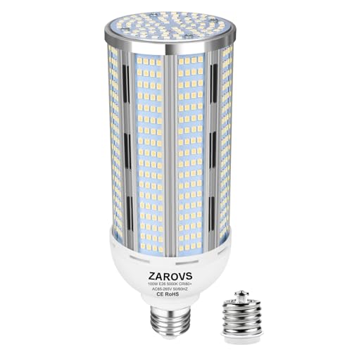 100W LED Corn Bulb, 12500LM Super Bright 5000K Daylight White, E26/E39 Large Mogul Base, 400W Metal Halide MH HID HPS Replacement, LED Corn Lamp for Garage Warehouse Workshop Barn Factory