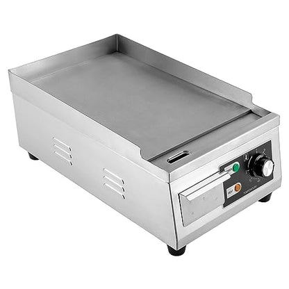 Electric Countertop Flat Top Griddle 11x15.7in Commercial Teppanyaki Grill - color: 1300W, 11"x15.7"