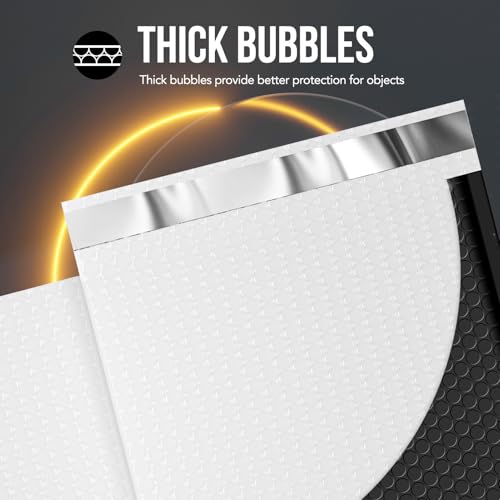 Fuxury Black Bubble Mailers 12x15" Large Self Seal Padded Envelope 40 Pack - color: Black, size: 12x15" 40PC