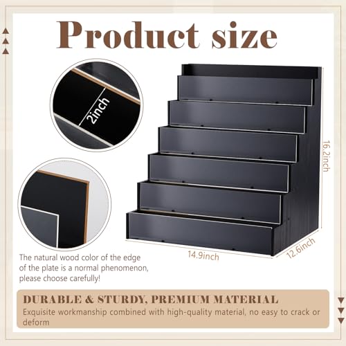 Yuntau 6 Tier Greeting Card Display Stand, Black - color: Black, size: 6 Tier