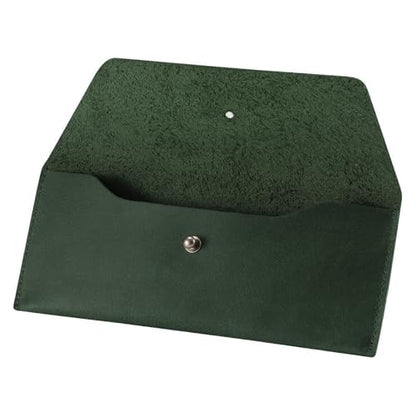 Ringsun Leather Money Cash Envelopes Wallet for Men, Money Bag Pouch Reusable Budget Envelope Wallet, Retro Clutch Wallet, Green - color: Green