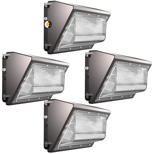 Lightdot 4 Pack 200W Wall Mount Wall Pack, 100-277V, 30000LM Dusk-to-Dawn, IP65 ETL, 60ft Coverage Area, Wall Pack LED Exterior Light for Parking Lots/Building Exteriors/Yard/Warehouse
