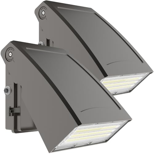 HYPERLITE LED Wall Pack Light: 40W 5200lm ETL Listed Full Cut Off Wall Pack Led Exterior Light with Photocell - 2PCS Adjustable Residential Led Security Lights Flood Light for Garage Yard Shop Doorway - size: 40W 5000K 2Pack