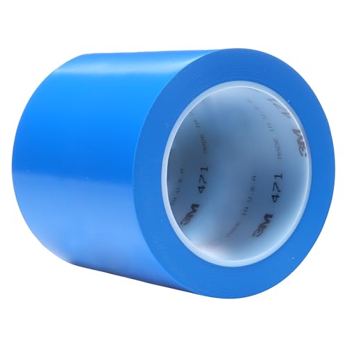 3M Vinyl Tape 471, 4 in x 36 yd, Blue, 1 Roll, Blue Floor Tape - size: 4 in x 36 yd, style: 1 Roll