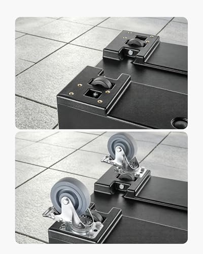VEVOR Caster Wheels, 5 Inch Heavy Duty Casters, Compatible with VEVOR Insulated Food Pan Carrier, Set of 4 (2 Swivel with Brake, 2 Rigid) - size: 5 Inch