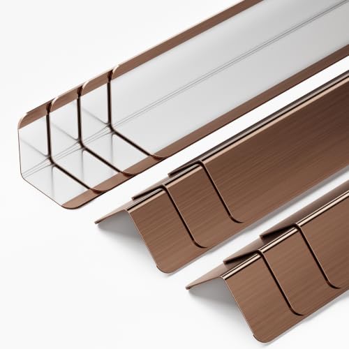 10pcs Wall Corner Guards 2x2x48 Inches 304 Stainless Steel Heavy Duty Rounded Corner Protector, Smooth Folded Edge Design for Wall Protection Copper Red - color: Copper Red, size: 2x2x48 Inches