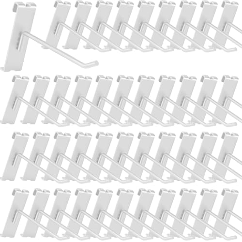 20Pcs Gridwall Hooks, Metal Grid Panel Hanging Peg Hooks, Grid Wall Accessory for Clothes Storage, Home Organization, Retail Display (White, 4"/10Cm) - color: White, size: 4"/10Cm