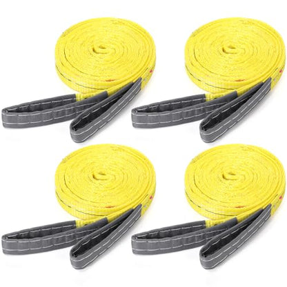 4 Pcs Lift Sling Straps, Yellow, 1'' X 10',5600lb - color: Yellow, size: 1'' X 10',5600lb