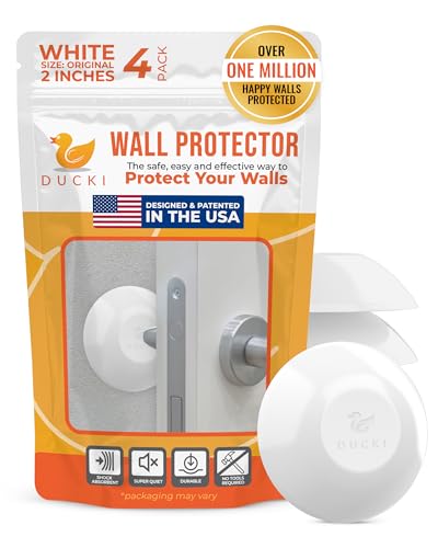 Door Stoppers Wall Protector 2" Reusable & Self Adhesive - 4 Pack White - color: White, size: 2 inch (4 Pack)