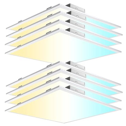 AIKVSXER 8 Pack 2x2 Led Flat Panel Light 40W 3000K/4000K/5000K Switchable - color: 2x2 8PACK